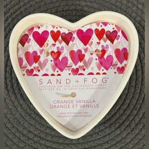 ✨NEW✨ Sand + Fog: Heart-Shaped, 3 Wick Candle (21oz) - Orange Vanilla